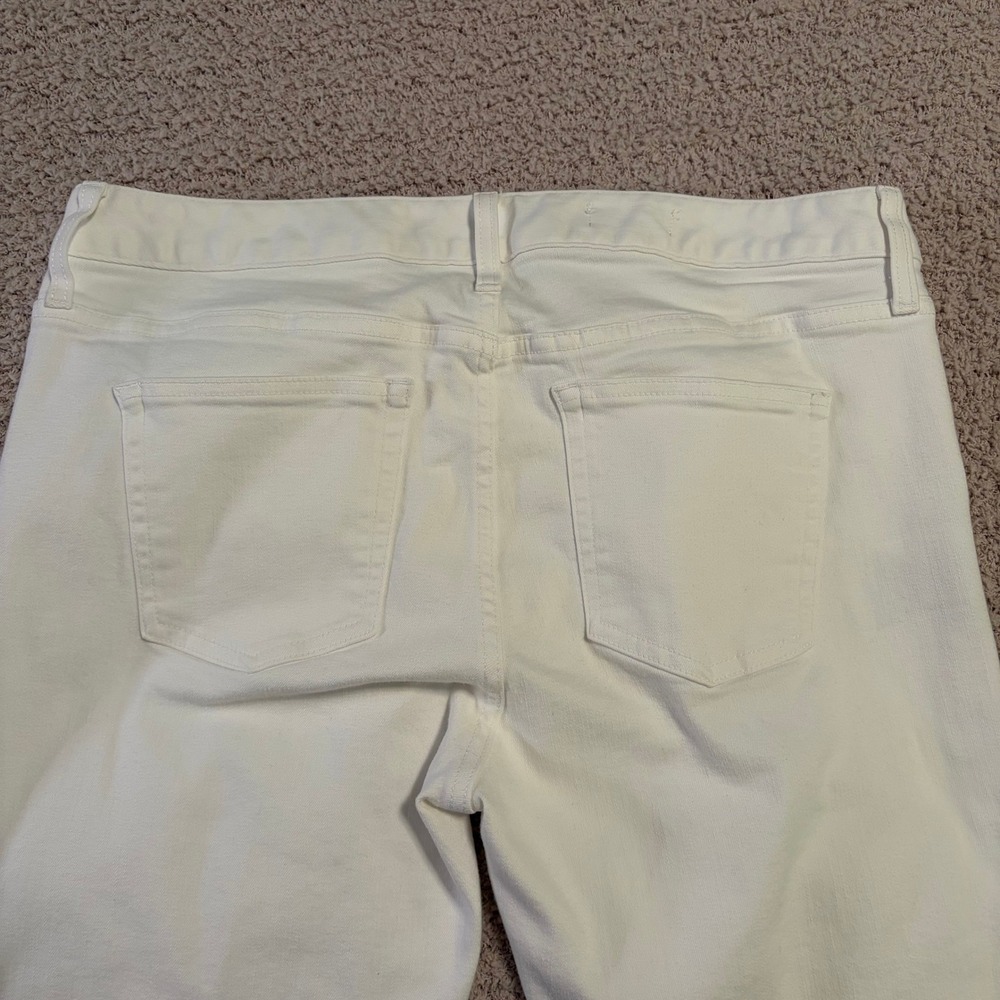 Gap 1969 Long and Lean White Flare Jeans Stretch Denim Womens 30 - Picture 4 of 8